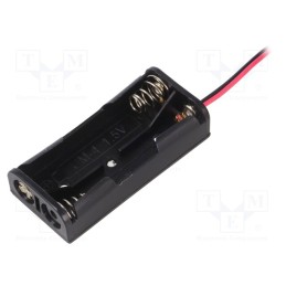 2 pcs x COMF - BH-421A - Holder, AAA,R3, Batt.no: 2, cables, black, 150mm