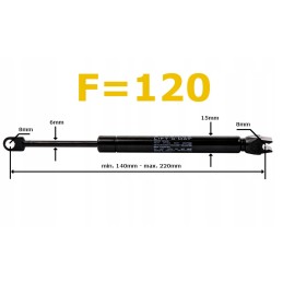 Gas shock absorber 220mm 120n Fendt sunroof