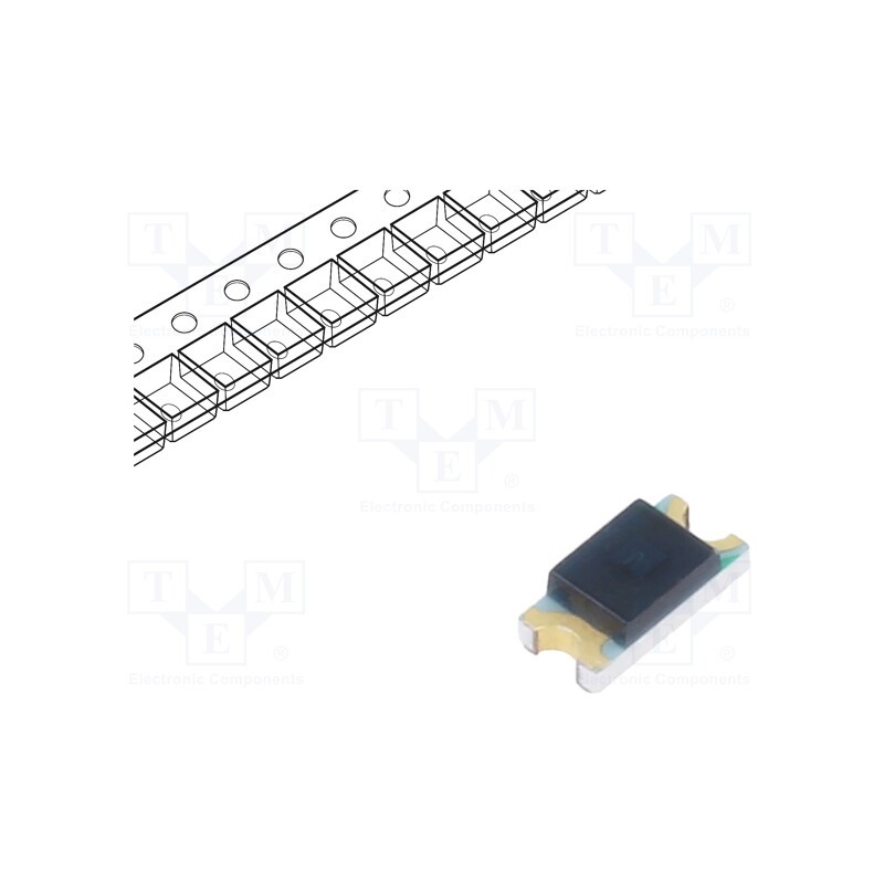 5 pcs x EVERLIGHT - PD15-21B/TR8 - PIN photodiode, SMD, 940nm, 10nA, rectangular, flat, black