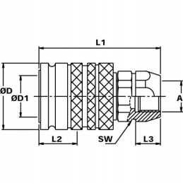 Skpf12imf22 quick connector skp f 1 2 m22x1 5