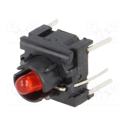 1 pcs x MEC - 3FTH980 - Microswitch TACT, SPST-NO, Pos: 2, 0.05A/24VDC, THT, none, 10x10mm