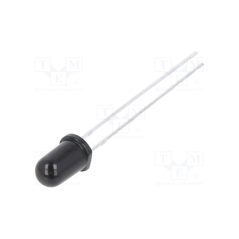 5 pcs x EVERLIGHT - PT334-6B - Phototransistor, 5mm, λp max: 940nm, 30V, Lens: black, Front: convex