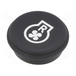 1 pcs x EAO - 09-0S12.3328 - Button, round, Ø21mm, black, 09