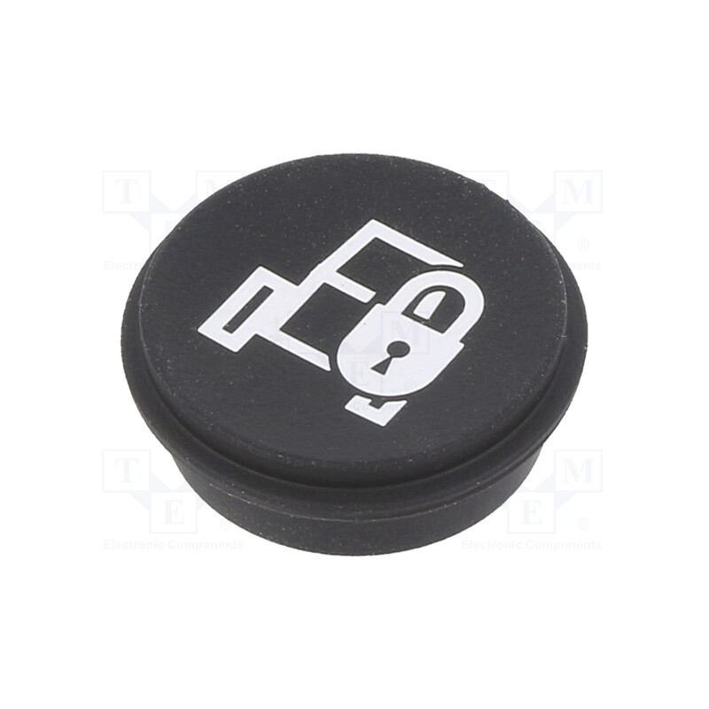 1 pcs x EAO - 09-0S12.3037 - Button, round, Ø21mm, black, 09