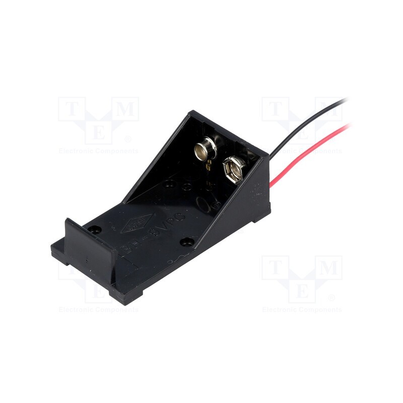 5 pcs x COMF - BH-9V A - Holder, 6F22,6LR61, Batt.no: 1, cables, 150mm