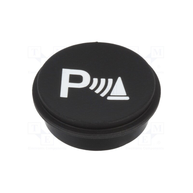 1 pcs x EAO - 09-0S12.2582 - Button, round, Ø21mm, black, 09