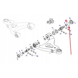 X548979001000 agco wishbone bush o-ring