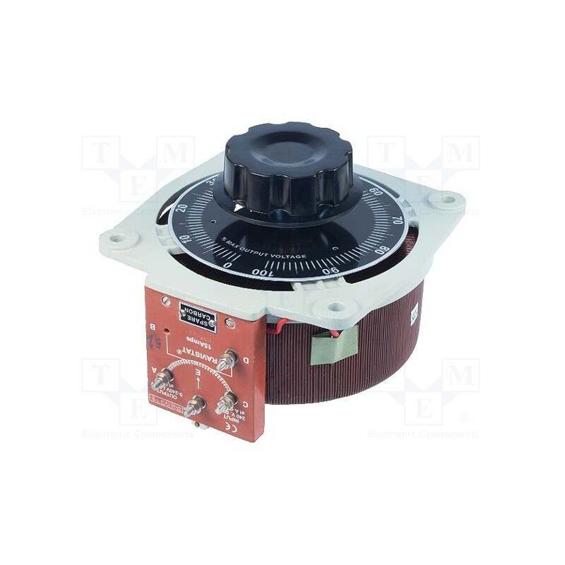 1 pcs x BREVE TUFVASSONS - OIEA15 - Variable autotransformer, 230VAC, Uout: 0÷260V, 12A, on panel