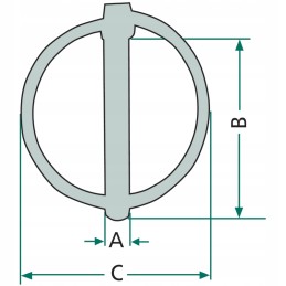 Set of 100 pcs. 8mm snap pins
