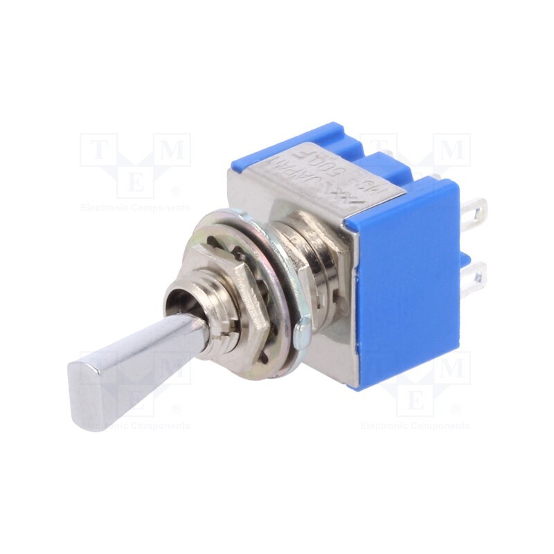 1 pcs x MIYAMA - MS-500F-F - Switch: toggle, Pos: 2, DPDT, ON-ON, 6A/125VAC, Leads: for soldering