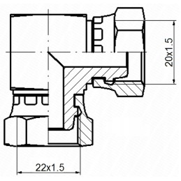 Angle connector aa m22x1 5 m20x1 5 hydrolider