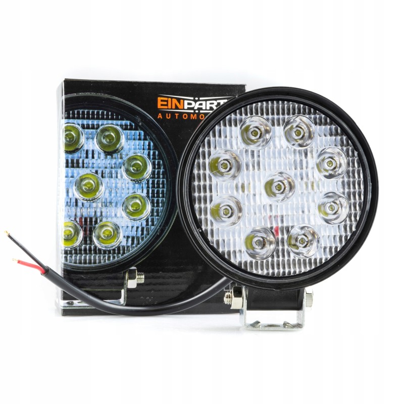 LED work halogen lamp 27w, round, 60 degrees