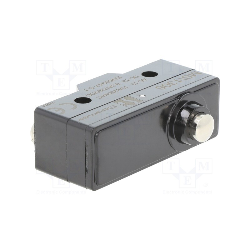 1 pcs x SPAMEL - MS\1306 - Microswitch SNAP ACTION, 15A/250VAC, 0.3A/220VDC, with pin, SPDT
