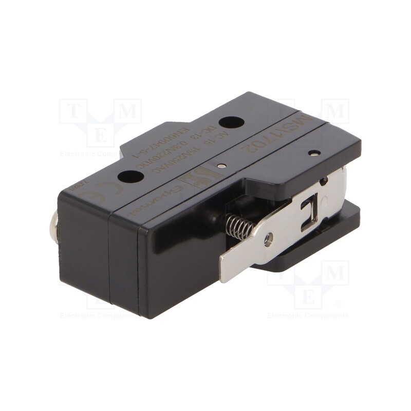 1 pcs x SPAMEL - MS\1702 - Microswitch SNAP ACTION, 15A/250VAC, 0.3A/220VDC, SPDT, ON-(ON)