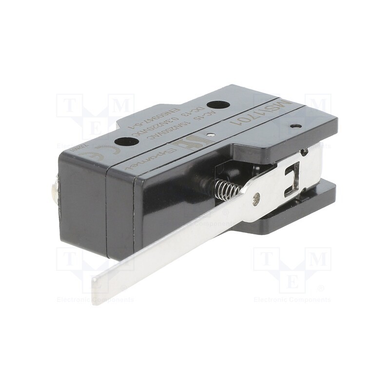 1 pcs x SPAMEL - MS\1701 - Microswitch SNAP ACTION, 15A/250VAC, 0.3A/220VDC, with lever