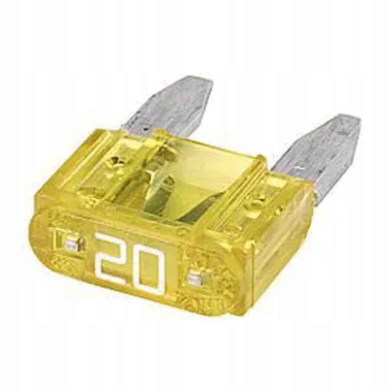 Flat fuse 20A yellow, set of 10 pcs