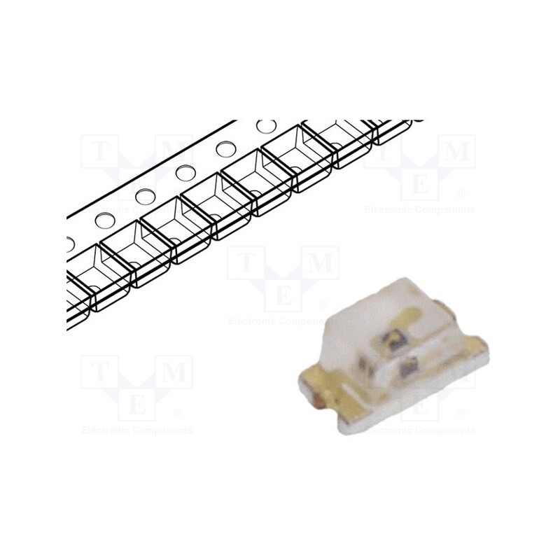 5 pcs x VISHAY - VLMO1300-GS08 - LED, SMD, 0603, orange, 45÷90mcd, 1.6x0.8x0.8mm, 130°, 2÷2.4V, 20mA