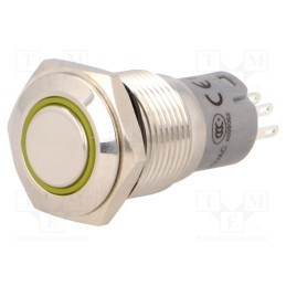 1 pcs x ONPOW - LAS2-GQF-11E/Y12V/S-P - Switch: vandal resistant, Pos: 2, SPDT, 0.5A/220VAC, 1A/24VDC, IP65