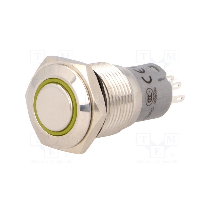 1 pcs x ONPOW - LAS2-GQF-11E/Y12V/S-P - Switch: vandal resistant, Pos: 2, SPDT, 0.5A/220VAC, 1A/24VDC, IP65