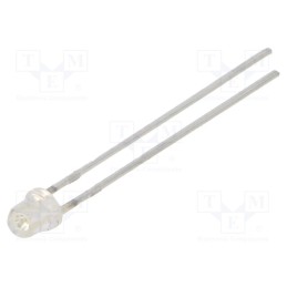 5 pcs x EVERLIGHT - 3294-15SUBC/S400-A6 - LED, 3mm, blue, 160÷320mcd, 90°, Front: convex, 2.7÷3.7V, 90mW