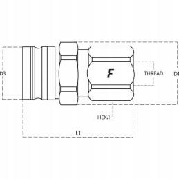 Flat quick connector for the brake system vf 3 8