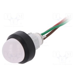 1 pcs x POLAM-ELTA - LRG-D20H-24AC/DCWK - Indicator: LED, prominent, red/green, 24VDC, 24VAC, Ø13mm, plastic