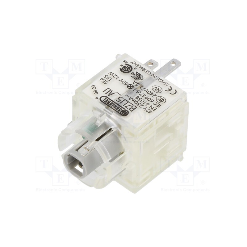 1 pcs x SCHLEGEL - BZLI5_AU - Contact block, -30÷70°C, Illumin: yes, IP00, Contacts: NO, 3mm