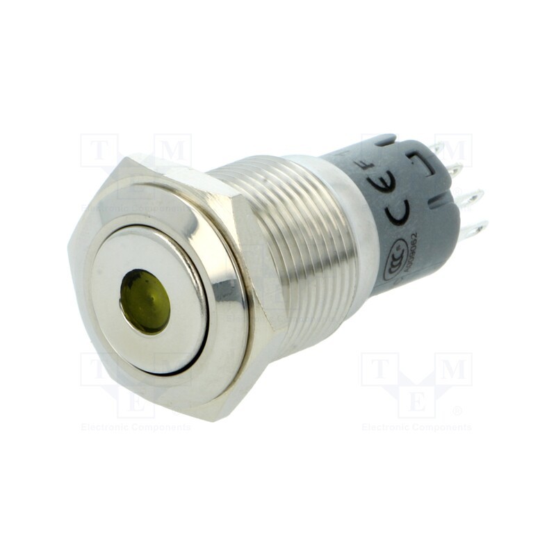 1 pcs x ONPOW - LAS2-GQF-11D/Y12V/S-P - Switch: vandal resistant, Pos: 2, SPDT, 0.5A/220VAC, 1A/24VDC, IP65