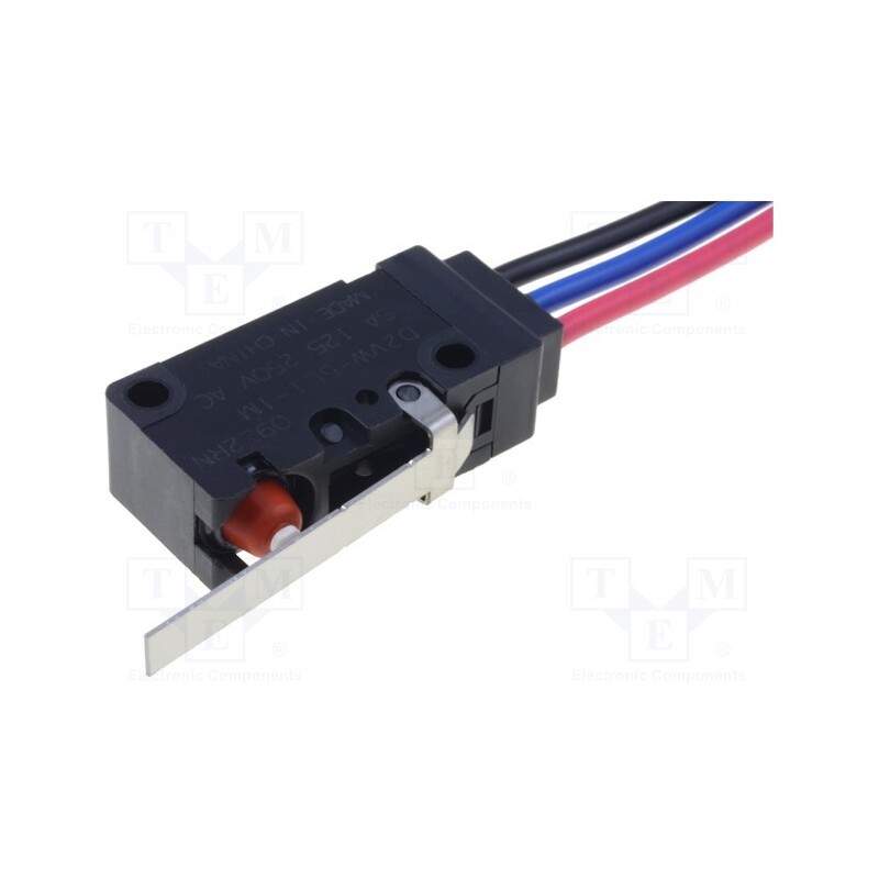 1 pcs x OMRON OCB - D2VW-5L1-1MS - Microswitch SNAP ACTION, 5A/250VAC, 5A/30VDC, with lever, SPDT