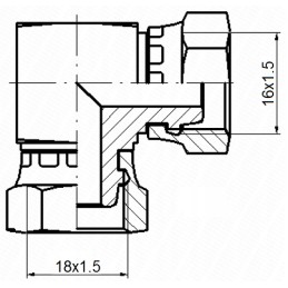 Angle connector aa m18x1 5 m16x1 5 hydrolider
