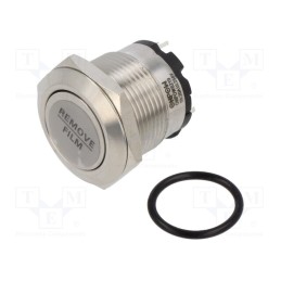 1 pcs x ONPOW - ONPOW6219F-10/J/S - Switch: vandal resistant, Pos: 2, SPST-NO, 20A/220VAC, IP40, Ø19mm