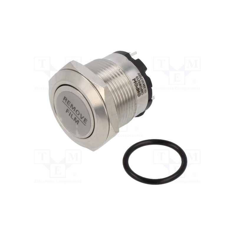 1 pcs x ONPOW - ONPOW6219F-10/J/S - Switch: vandal resistant, Pos: 2, SPST-NO, 20A/220VAC, IP40, Ø19mm