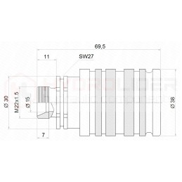 Euro quick connector set, M22 socket, M22 plug