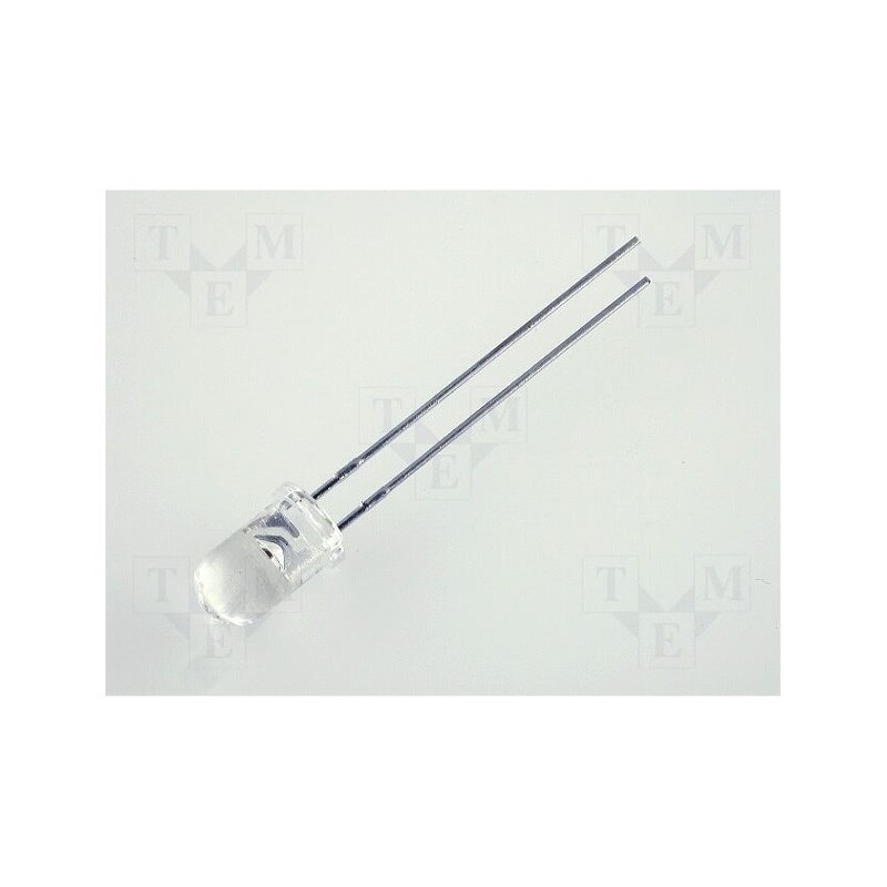 5 pcs x KINGBRIGHT ELECTRONIC - L-53YC - LED, 5mm, yellow, 20÷80mcd, 30°, Front: convex, 2.1÷2.5V