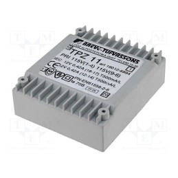 1 pcs x BREVE TUFVASSONS - TPZ11/2X115/2X12V - Transformer: mains, 11VA, 115VAC,230VAC, 12V, 12V, 458mA, PCB, IP00