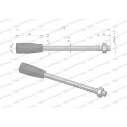 Lever for hydraulic distributors w80l waryn