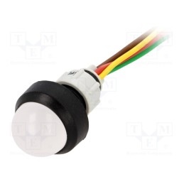 1 pcs x POLAM-ELTA - LRGY-D20-24AC/DCWK - Indicator: LED, prominent, red/green/yellow, 24VDC, 24VAC, Ø13mm