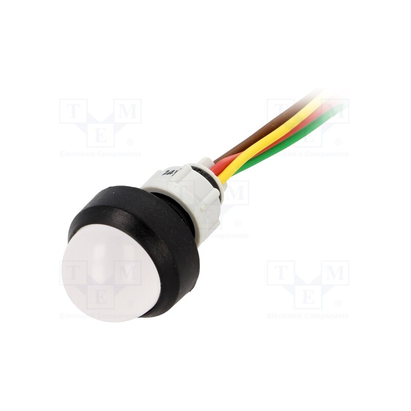 1 pcs x POLAM-ELTA - LRGY-D20-24AC/DCWK - Indicator: LED, prominent, red/green/yellow, 24VDC, 24VAC, Ø13mm