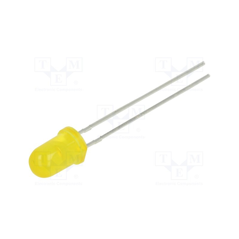 5 pcs x KINGBRIGHT ELECTRONIC - L-7113YD - LED, 5mm, yellow, 10÷25mcd, 30°, Front: convex, 1.95÷2.4V, 5x8.6mm