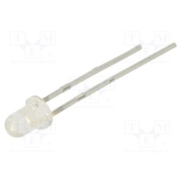 5 pcs x EVERLIGHT - 204-10SUBC/S400-A4 - LED, 3mm, blue, 400÷800mcd, 20°, Front: convex, 3.4÷4V, No.of term: 2