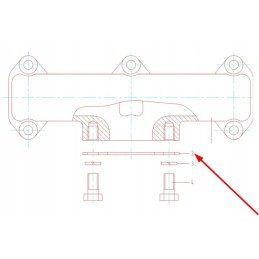 KM385t 08002 exhaust pipe gasket
