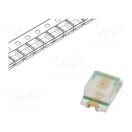 5 pcs x ROHM SEMICONDUCTOR - SML-H12U8TT86C - LED, SMD, 0805, red, 25÷40mcd, 2x1.25x0.8mm, 2.2V, 20mA, 54mW