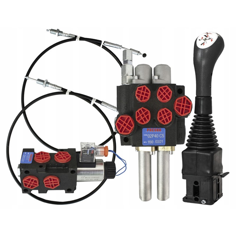 3-section cable splitter joystick solenoid valve