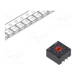 1 pcs x C&K - CRD10RM0SBR - Encoding switch, DEC/BCD, Pos: 10, SMT, Rcont max: 100mΩ, 1Ncm, CRD