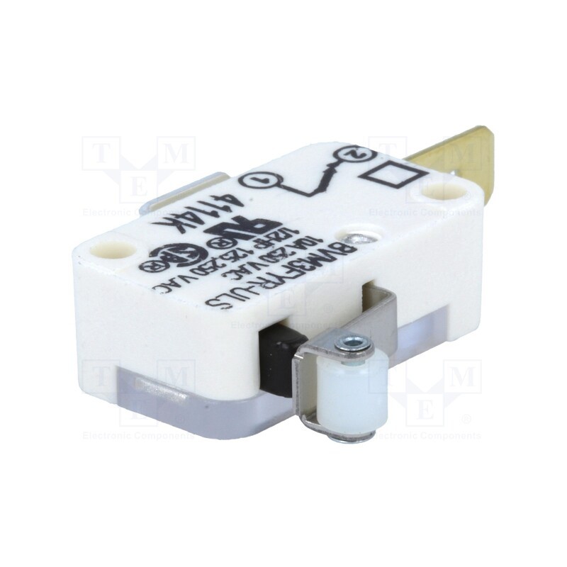 1 pcs x SAIA-BURGESS - BVM3FYR-ULS - Microswitch SNAP ACTION, 10A/250VAC, with lever (with roller)