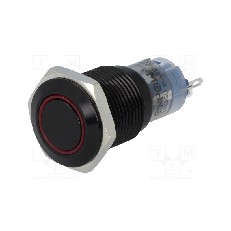 1 pcs x ONPOW - LAS2-GQF-11E/R/12V/A/FP - Switch: vandal resistant, Pos: 2, SPDT, 0.5A/220VAC, 1A/24VDC, IP67