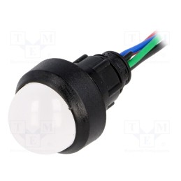 1 pcs x POLAM-ELTA - LRGB-D20-230ACWK - Indicator: LED, prominent, red/green/blue, 230VAC, Ø13mm, IP40