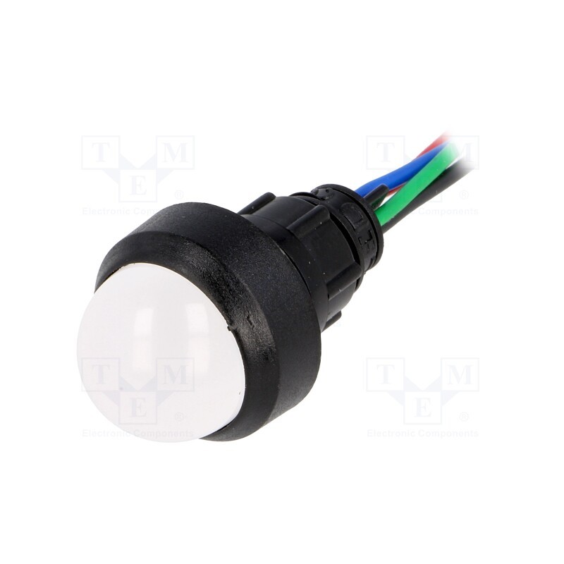 1 pcs x POLAM-ELTA - LRGB-D20-230ACWK - Indicator: LED, prominent, red/green/blue, 230VAC, Ø13mm, IP40