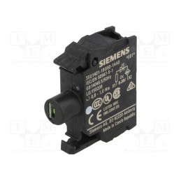 1 pcs x SIEMENS - 3SU1401-1BG60-1AA0 - Illuminating unit, 22mm, 3SU1.5, -25÷70°C, Illumin: LED, front