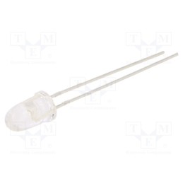 5 pcs x EVERLIGHT - 383-2USOC/S530-A6 - LED, 5mm, orange, 6300÷8000mcd, 6°, Front: convex, 2÷2.4V, 60mW